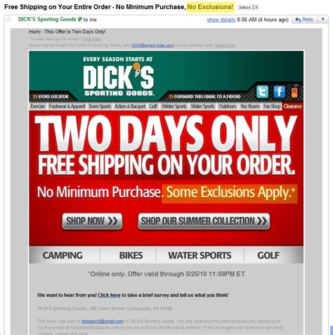 dicks online return|dick's sporting goods exclusions.